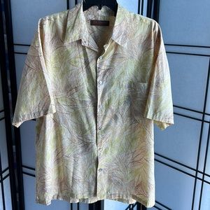 Tori Richard Honolulu Hawaiian Aloha Shirt Leaf Design
